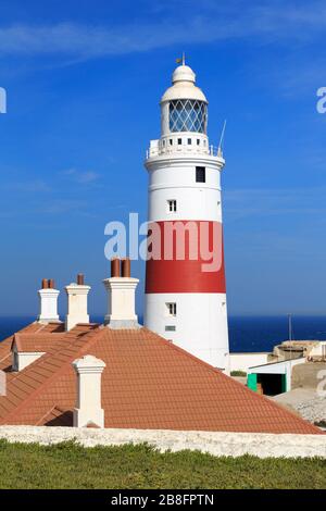 Europa Point Lighthouse, Gibraltar, Großbritannien, Europa Stockfoto