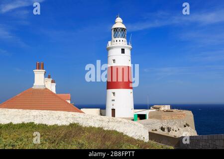 Europa Point Lighthouse, Gibraltar, Großbritannien, Europa Stockfoto