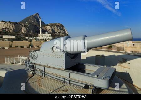 Hardings Batterie, Europa Point, Gibraltar, Großbritannien, Europa Stockfoto