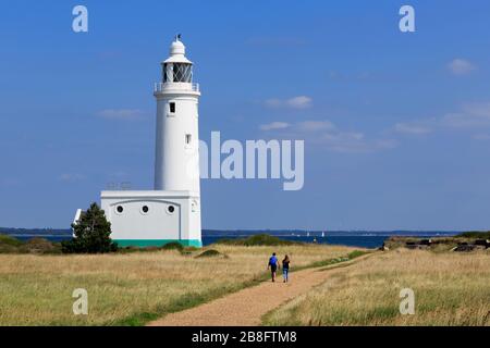 Hurst Point Lighthouse, Keyhaven, Hampshire, England, Vereinigtes Königreich Stockfoto