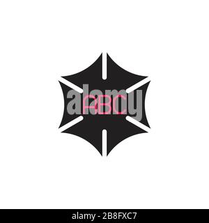 Sechseckige Pfeile mit Buchstabenrahmen, die den Logo-Vektor darstellen Stock Vektor