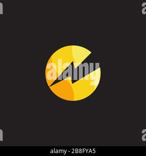 Kreis bunter Gradient Donner Wellenenergie Symbol Logo-Vektor Stock Vektor