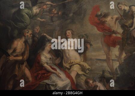 Theotor van Thulden (1606-1669). Pintor Flamenco. Alegoría de la ciudad holandesa de Amberes. Museo Nacional de Bellas Artes. La Valeta. Malta. Stockfoto