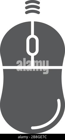 Symbol für Mausvektor isoliert auf weißem Hintergrund Stock Vektor