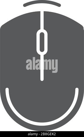 Symbol für Mausvektor isoliert auf weißem Hintergrund Stock Vektor