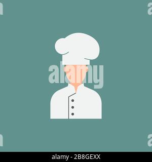 Symbol für gleichförmiges Vektorsymbol für Cook man isoliert auf weißem Hintergrund Stock Vektor