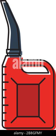 Symbol für das Vektorsymbol "Ölgallon" auf weißem Hintergrund isoliert Stock Vektor