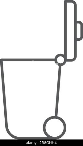 Mülleimer vektor Symbol auf flachen Farbe Design isoliert auf weißem Stock Vektor