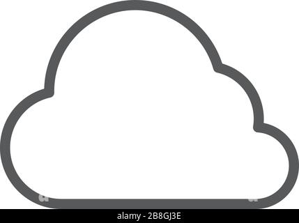 Cloud Vektor icon Abbildung design isoliert auf weißem Stock Vektor