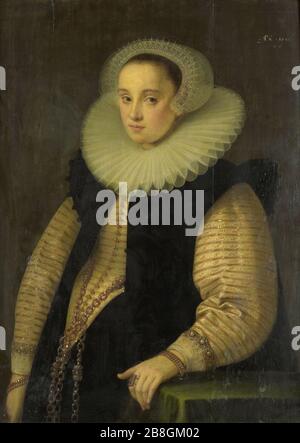 Gortzius Geldorp - Porträt von Hortensia del Prado, Frau von Jean Fourmenois. Stockfoto