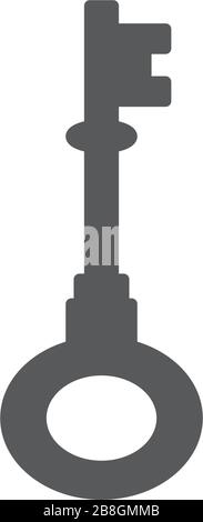 Schlüsselsymbol in trendigen Flat Style auf weißem Hintergrund SCHLÜSSEL-Symbol für Ihre Web site Design isoliert Stock Vektor