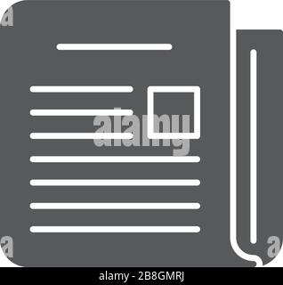 Öffnen Magazin Symbol Vektor auf weißem Hintergrund Stock Vektor