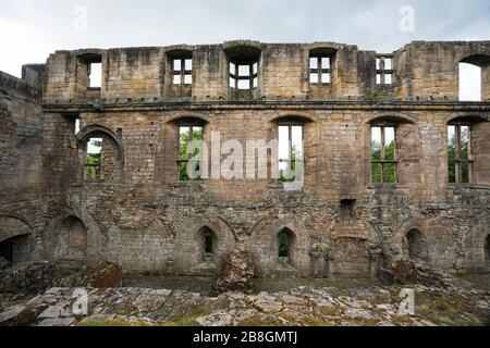 Die Ruinen der Königspalaststätte in der historischen Hauptstadt des Landes, eines der großen Kulturzentren, das einst das reichste und mächtigste in SCO war Stockfoto