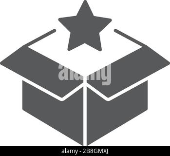 Magic Box Star icon-Element der Magie für mobile Konzept und Web apps Symbol dünne Linie Symbol für Website Design und Entwicklung Stock Vektor