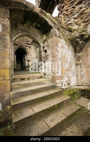 Ruinen des Königspalastes in der historischen Hauptstadt des Landes, Dunfermline, Fife, Schottland, Großbritannien Stockfoto