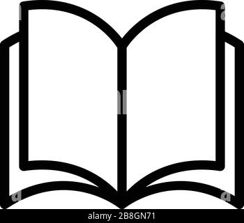 Magazinsymbol öffnen, Gliederungssymbol Stock Vektor