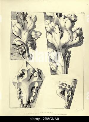 Gotische Verzierungen, ausgewählte aus verschiedenen alten Gebäuden, sowohl in England als auch in Franc, während der Jahre von 188, 186 und von 184 - Agustus Pugin 16. Stockfoto