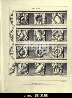 Gotische Verzierungen, ausgewählte aus verschiedenen alten Gebäuden, sowohl in England als auch in Franc, während der Jahre von 188, 186 und von 184 - Agustus Pugin 50. Stockfoto