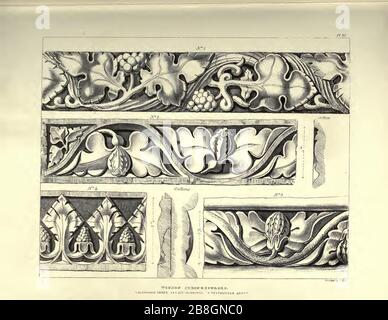 Gotische Verzierungen, ausgewählte aus verschiedenen antiken Gebäuden, sowohl in England als auch in Franc, während der Jahre von 188, 189 und 184 - Agustus Pugin 51. Stockfoto