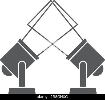 Einfache flache Spotlight Vektor icon. Spot light Piktogramm. Emblem isoliert auf weißem Hintergrund. Einfache moderne Symbol Stil für Grafik- und Webdesign Stock Vektor