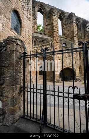 Ruinen des Königspalastes und Monasters in der antiken Hauptstadt Dunfermline; Königreich Fife; Fife; Schottland; Großbritannien; Europa Stockfoto