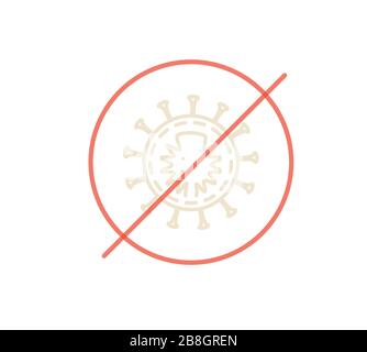 Novel Coronavirus - MERS COV - Respiratory Syndrome Virus - Symbol als EPS 10-Datei Stock Vektor