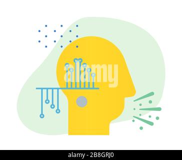 Husten Allergie - Symbol als EPS 10-Datei Stock Vektor