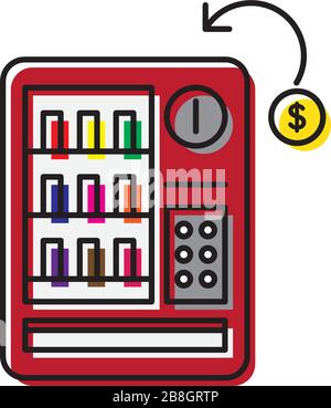 Automaten vektor Symbol, Zeichen, Abbildung auf Hintergrund Stock Vektor