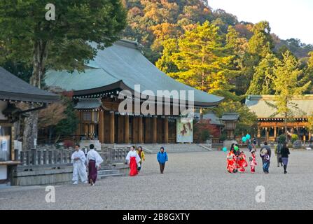 Kashihara Japan - 1. Dezember 2013 - Shinto Kashihara Schrein in Japan Stockfoto