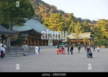 Kashihara Japan - 1. Dezember 2013 - Shinto Kashihara Schrein in Japan Stockfoto