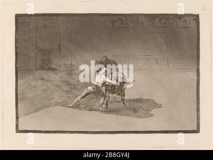 Goya - El famoso Martincho poniendo banderillas al quiebro. Stockfoto