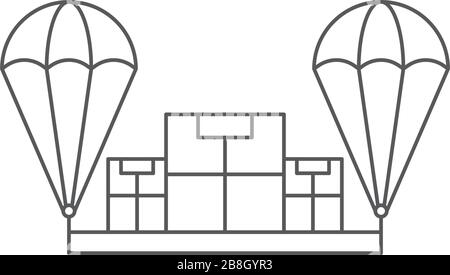 Vektorsymbol für den Lieferservice auf weißem Hintergrund isoliert Stock Vektor