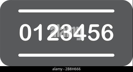 Symbol für den Kennzeichenvektor, isoliert auf weißem Hintergrund Stock Vektor