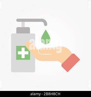 Waschen/desinfizieren/desinfizieren Sie Ihre Hände regelmäßig und gründlich, um eine gute Hygiene und Gesundheit zu gewährleisten und eine Infektion mit einem Virus zu vermeiden. Stockfoto