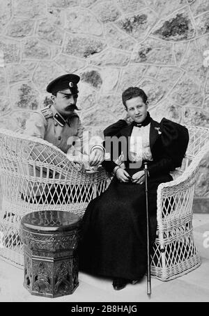 Großfürst George Michailowitsch von Russland und die Fürstin Marie von Grecce. Stockfoto