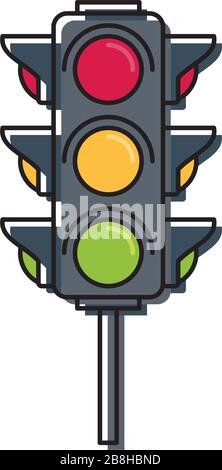 Ampel vektorsymbol Konzept Design auf weißem Hintergrund Stock Vektor