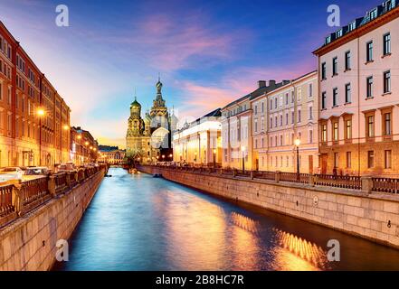 Kirche des Retters auf Blut, St. Petersburg, Russland Stockfoto