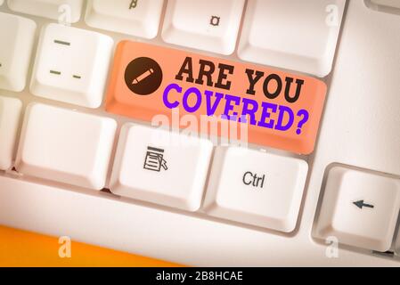 Text Zeichen angezeigt sind, werden Sie immer in Frage. Business Foto Text der Frage angezeigt, ob Sie eine Versicherung in Arbeit oder Leben Stockfoto