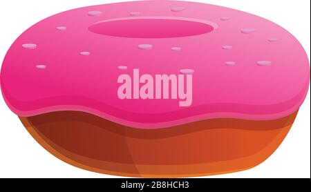 Symbol des Polizeibeamten Donut. Cartoon des Polizeibeamten Donut Vector Icon für Web-Design isoliert auf weißem Hintergrund Stock Vektor
