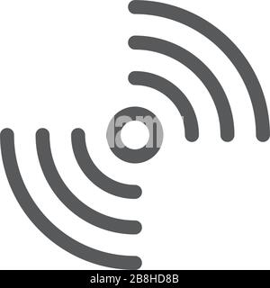 Wlan signal Vektorsymbol Konzept, auf weißem Hintergrund Stock Vektor