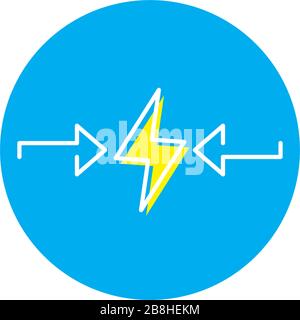 Symbol für konfliktdifferenzierte Vektorsymbole auf weißem Hintergrund isoliert Stock Vektor