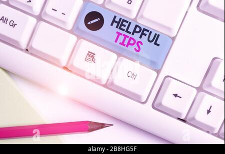 Handschrift Text hilfreiche Tipps. Konzeptionelle foto Ratschläge gegeben hilfreiche Kenntnisse im Leben zu werden. Stockfoto