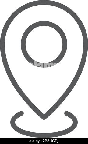 Map Pin Vector Icon Concept, isoliert auf weißem Hintergrund Stock Vektor