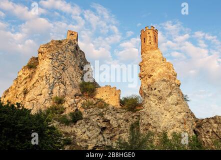 Bratislava - Ruine der Burg Devin, Slowakei Stockfoto