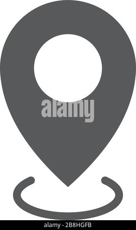 Map Pin Vector Icon Concept, isoliert auf weißem Hintergrund Stock Vektor