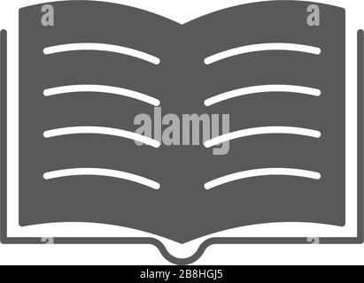 Buch mit Text vektorsymbol Konzept Design auf weißem Hintergrund Stock Vektor