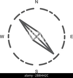 Kompass vektorsymbol Konzept Design auf weißem Hintergrund Stock Vektor