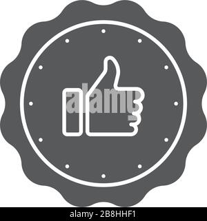 Vektorsymbol für Qualitätszertifikate, isoliert auf weißem Hintergrund Stock Vektor