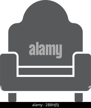 Sofa, Tischvektor-Symbol-Konzept, isoliert auf weißem Hintergrund Stock Vektor