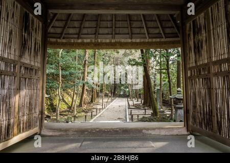 Das Tor von Hōnen-in, einem buddhistischen Tempel in Sakyō-ku, Kyoto, Japan. Stockfoto